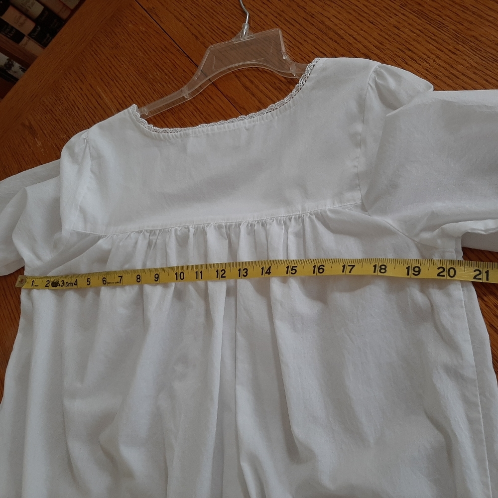 Eileen West, White, Pullover, Long Sleeve, Lightweight Nightgown, Size Small - Picture 5 of 8
